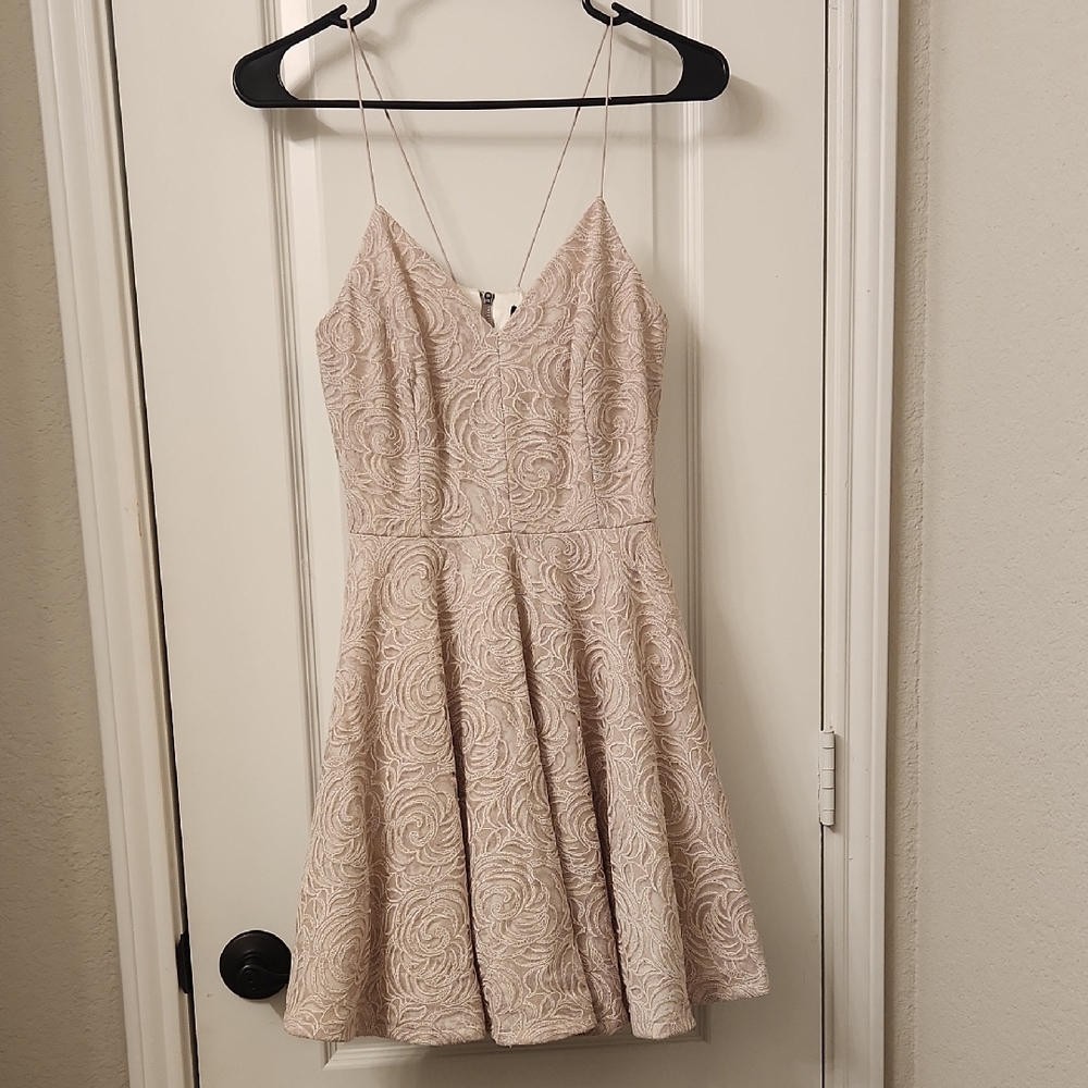 Gianni Bini Pink Sequin A-Line Cocktail Dress